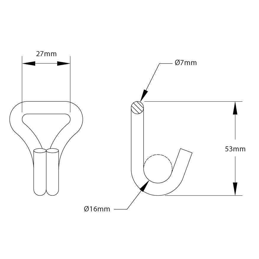 Diagram of 25mm wide, 250kg capacity, 5m long Cambuckle strap with claw hook ends, showcasing buckle design and components for load restraint.