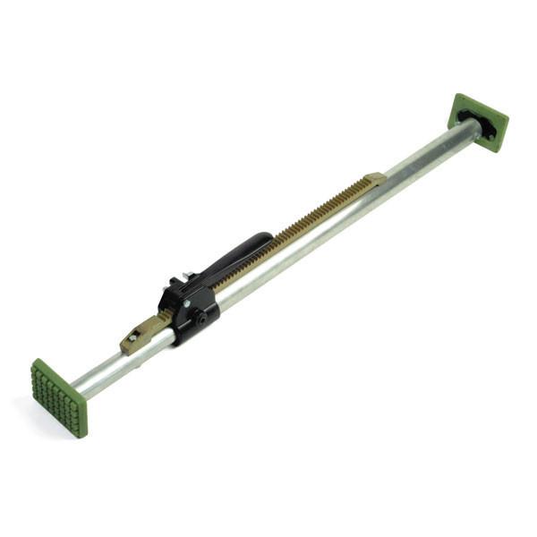 Cargo Stay (2.6 to 2.9 metres) with green handle, featuring a forged rack and pinion tension system, ideal for floor to ceiling use in vehicles.