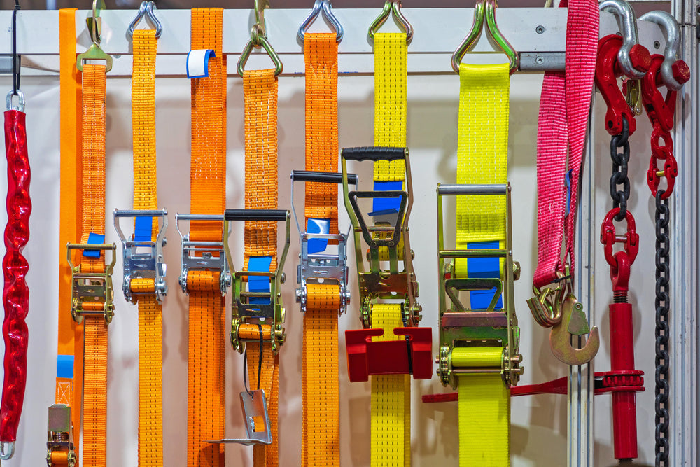 GRIPON 6-Pack 20-Foot E-Track Ratchet Tie Down Straps – For Truck & Cargo Van