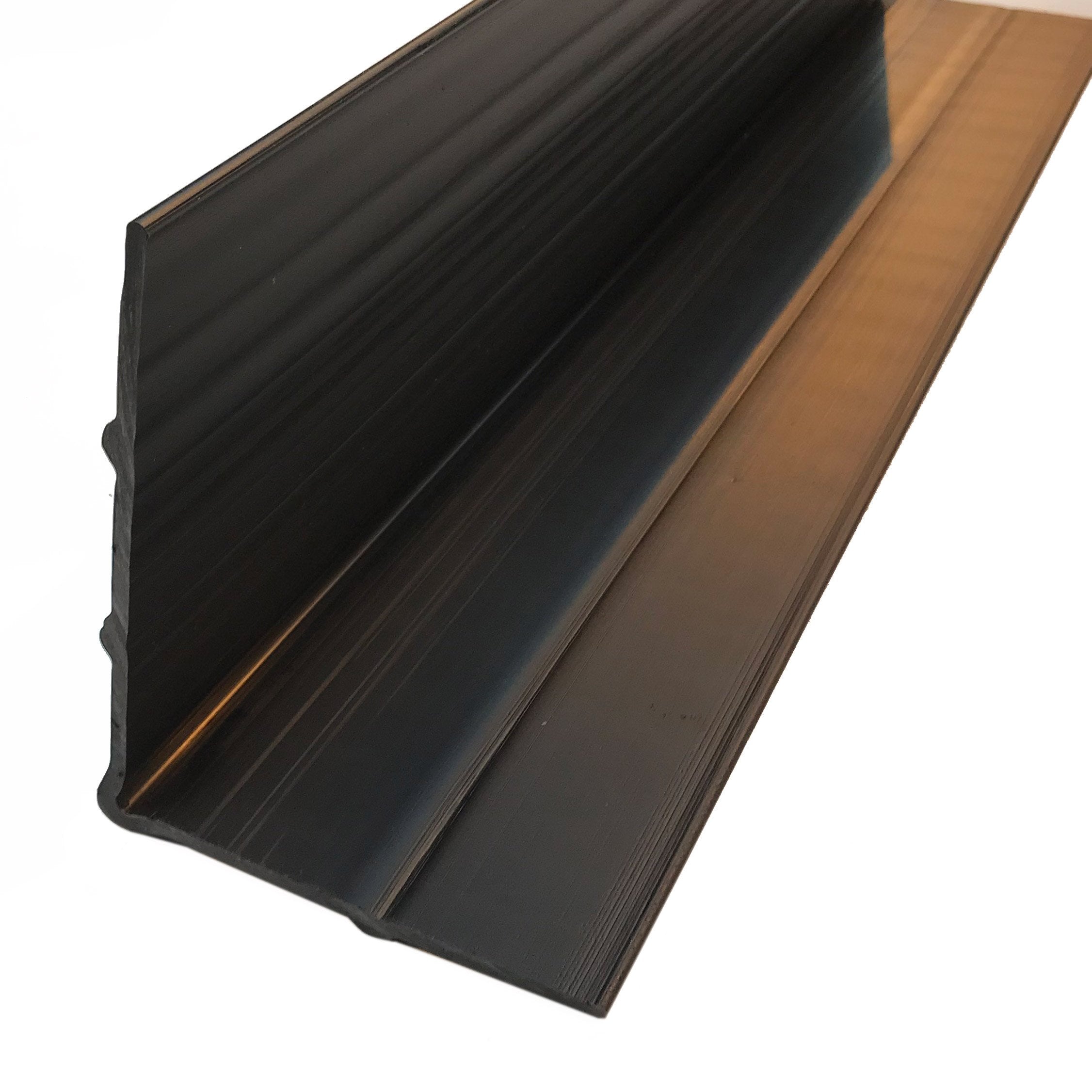 Heavy Duty Plastic Corner Protectors, 400mm long, black with external ribs, designed for durable load restraint, suitable for use with ratchet straps.