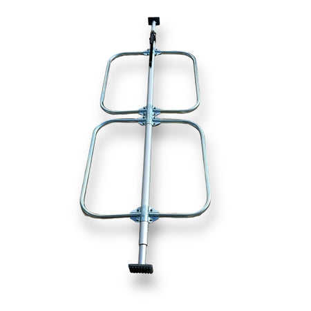 Hooped Braces for Aluminium Cargo Stay, featuring metal rods and bolts, designed for secure load containment in box vans and containers.