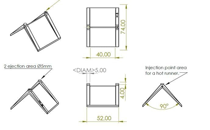Corner Protector for 40mm Strapping, pack of 800, shown in a detailed diagram highlighting its metal frame design for securing boxes, parcels, and pallets.