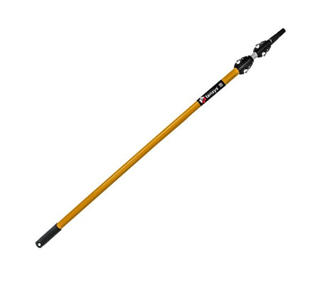 Long Pole for Mounty Applicator: yellow telescoping pole, extends 1.8m-3.6m, supports safe overhead work with quick-lock couplers, adaptable with 7 attachments, enhancing efficiency.