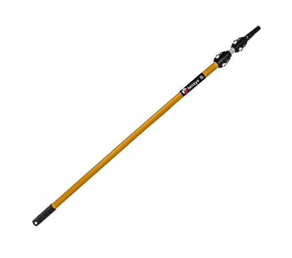 Long Pole for Mounty Applicator: yellow telescoping pole, extends 1.8m-3.6m, supports safe overhead work with quick-lock couplers, adaptable with 7 attachments, enhancing efficiency.
