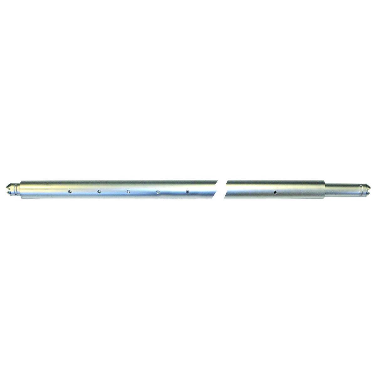 Round Aluminium Shoring Bar, adjustable 2385-2760mm, featuring a broken end with holes, ideal for load restraint and evenly distributing 400kg.