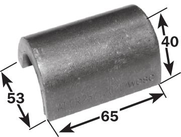 Weld On Lashing Link High Tensile Steel, 12,000kg, featuring a metal cylinder measured for precision, ideal for securing loads on RO/RO ships.