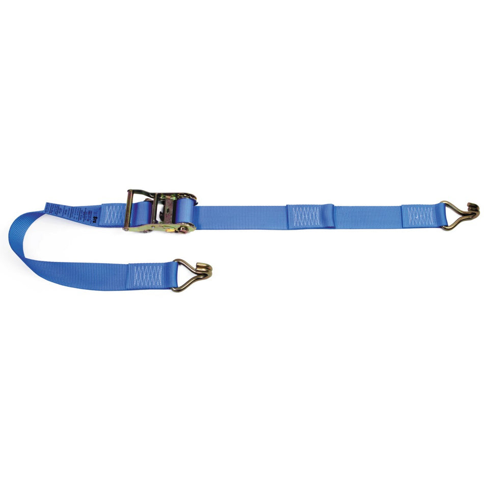 IBV50-5 Internal Box Van Straps with a metal hook and powerful ratchet buckle, ideal for secure lashing.