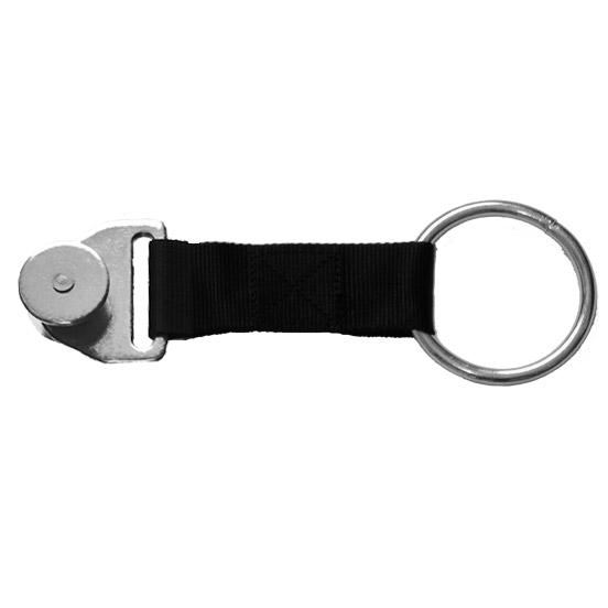 Extension Strap with Roller and Ring, featuring a close-up of the metal ring and elastic band, ideal for secure load restraint solutions.