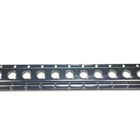 Zinc Plated 1806 Track, 1.5 Metre Length, featuring a series of precision holes for securing loads on commercial vehicles and HGV trailers.