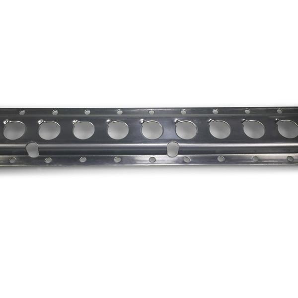 Stainless Steel 1806 Track with evenly spaced holes for load restraint, suitable for commercial vehicles and HGV trailers. Dimensions: 3050mm length, 80mm width.