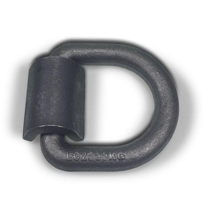 Lashing Link - High Tensile Steel, shown as a black metal cylinder with a hole and large screw, supports 2000kg. Includes weld-on cleat, size: 20mm dia., 113mm length.