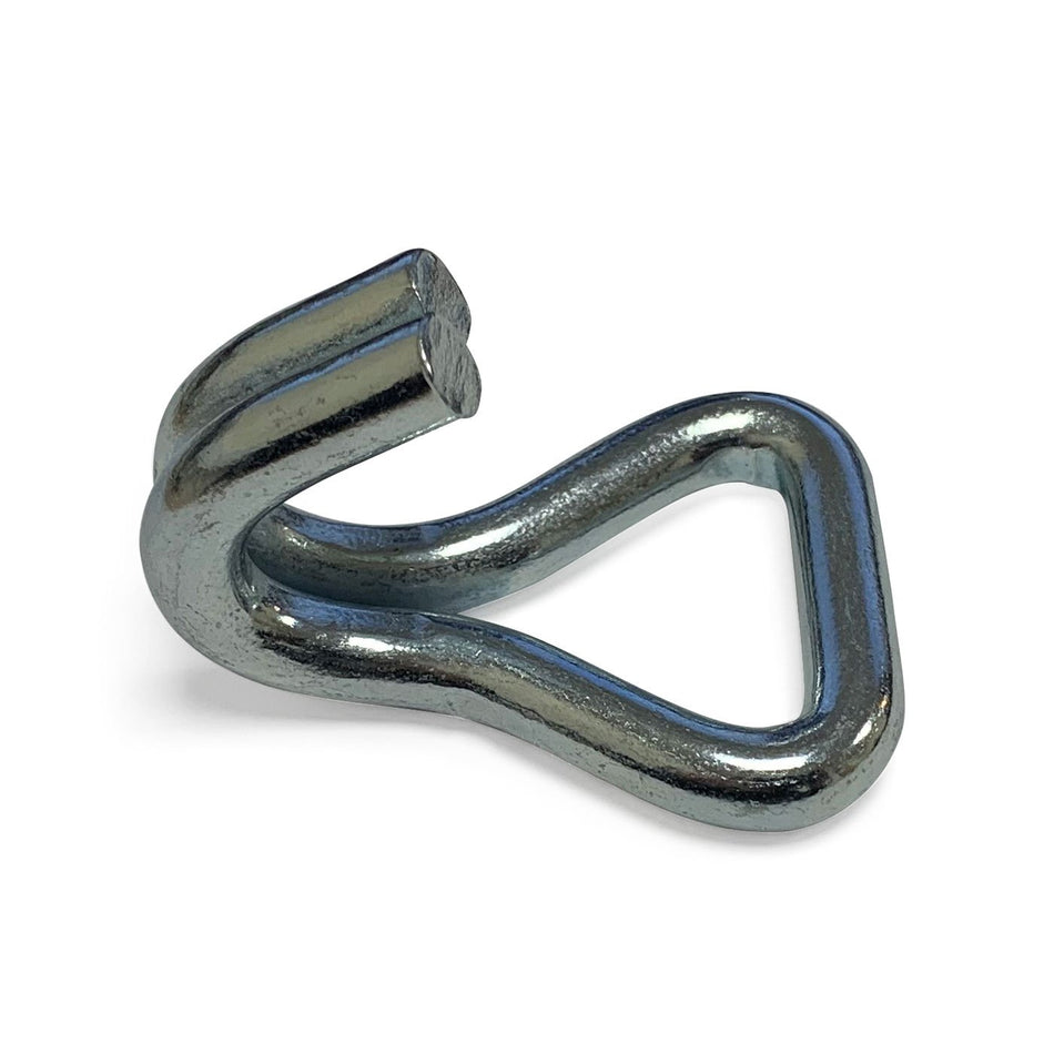 1500kg, 25mm Claw Hook in bichromated steel, featuring a metal construction with a central hole, suitable for load restraint applications.