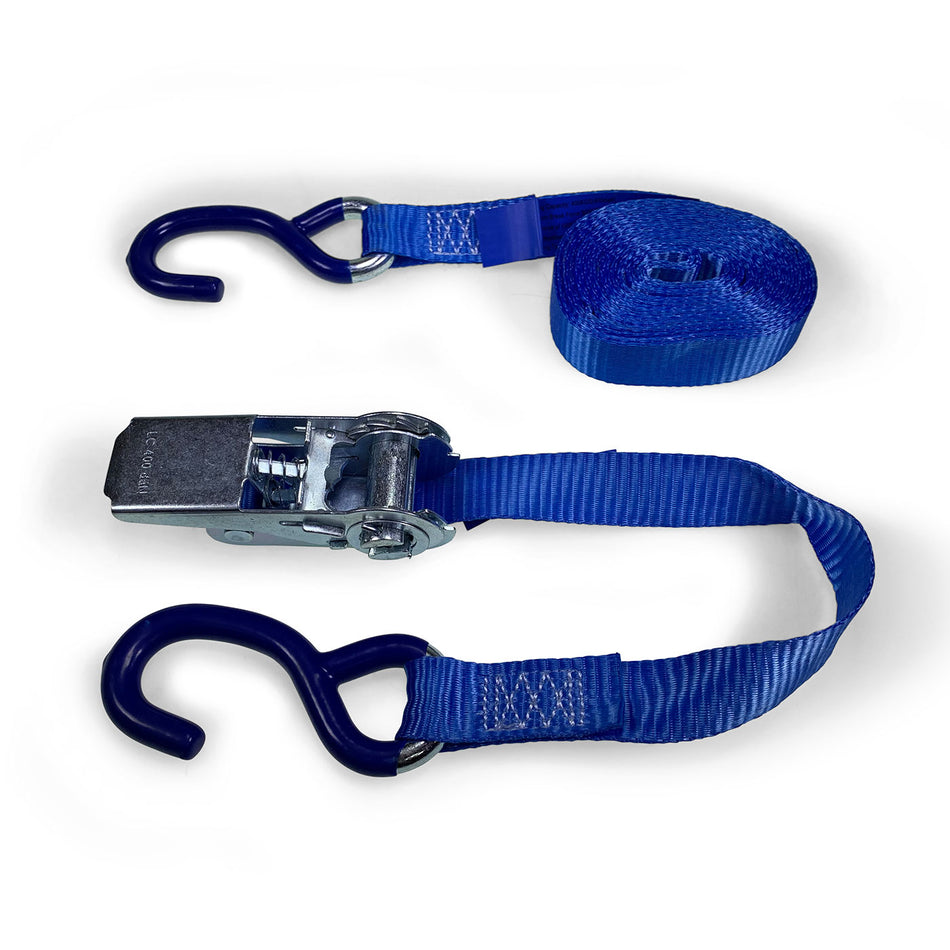 25mm Wide, 800kg 5m Max Length Ratchet Straps - 'S' Hook Ends