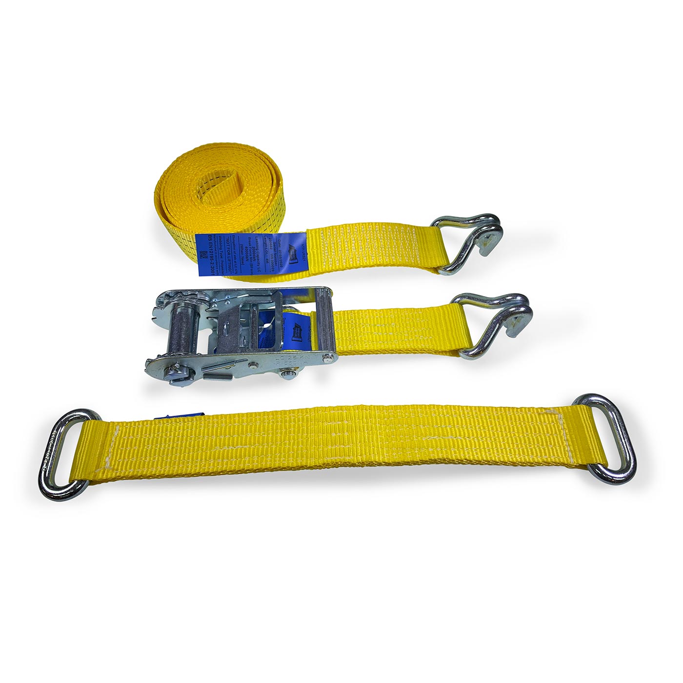 Car Transporter Wheel Straps Claw Hook & Steel Eye Diverter Strap