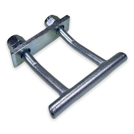 TT Lashing Ring with bolts, featuring a recessed design and zinc-plated finish, suitable for 2.5-tonne loads. Includes nyloc nuts and securing plate.