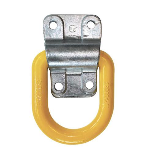 Bolt On Lashing Link High Tensile Steel - 12,000kg, featuring a galvanized steel cleat and yellow high tensile ring, designed for secure load restraint.