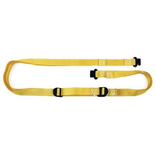 Trailer Board Strap (pair) with heavy-duty black buckles and plastic-coated 'J' hooks for secure attachment and scratch prevention on vehicles.
